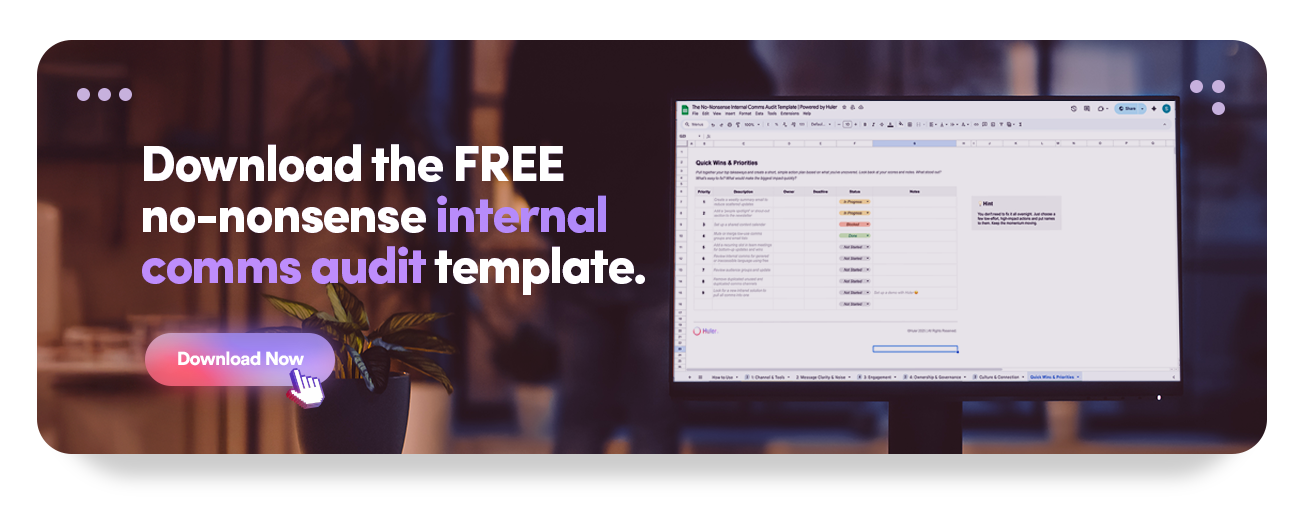 Download your FREE internal comms audit template